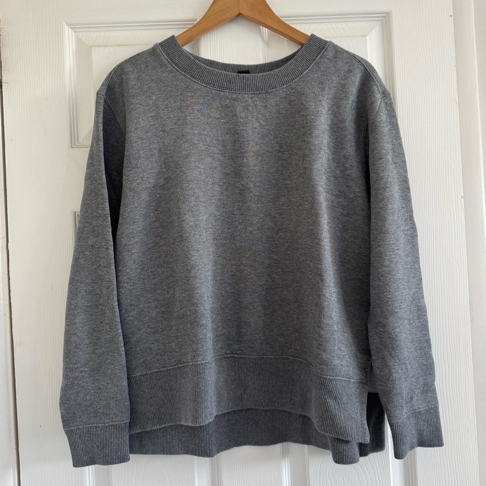 Gray Structured Sweater Fleece Lined